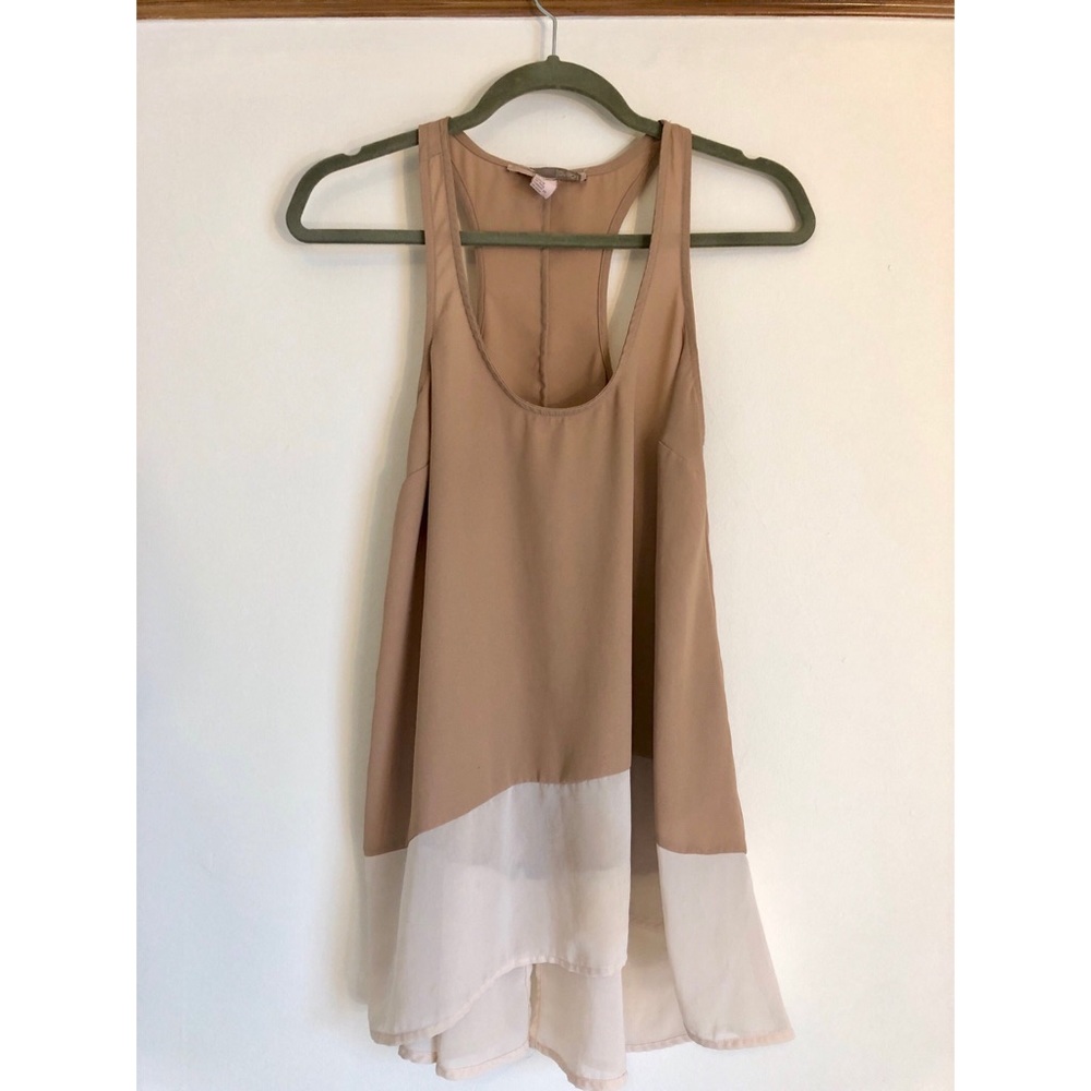 Sheer tan/pink tank